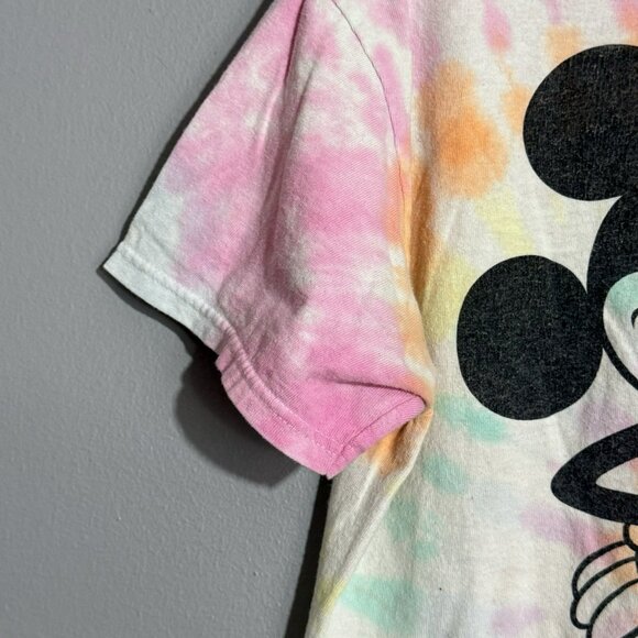 Disney Mickey Mouse TShirt Tie Dyed Size M Men Women Unisex Colorful Rainbow Top - Picture 9 of 10
